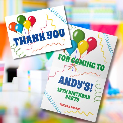 Personalized Happy Birthday Thank You Card