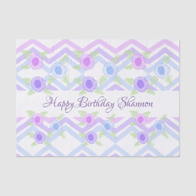 Personalized Happy Birthday Tissue Paper (Front)