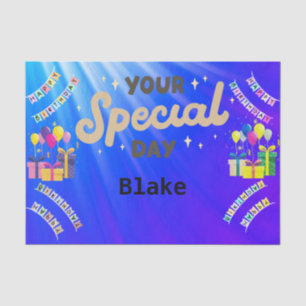 personalized Happy Birthday Tissue Paper