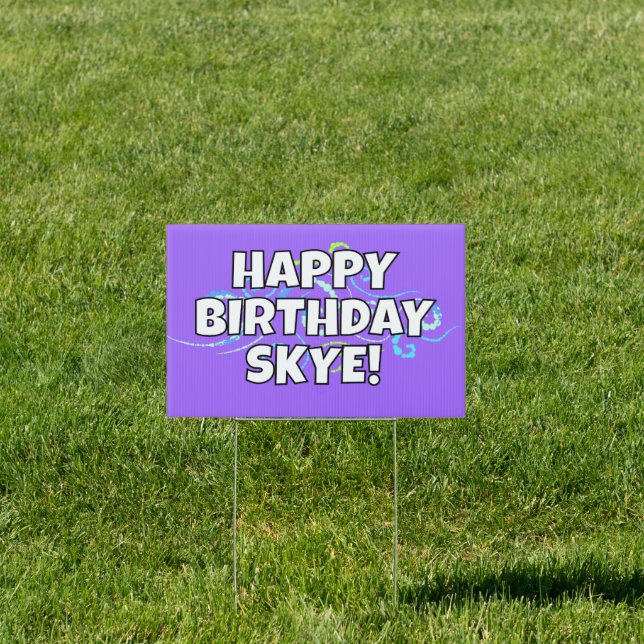 Personalized Happy Birthday Yard Sign (Insitu)