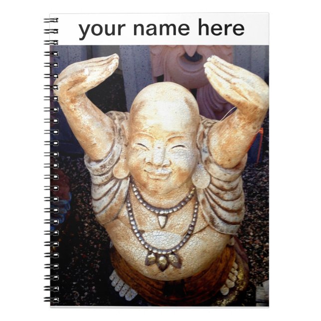 personalized happy buddha notebook (Front)