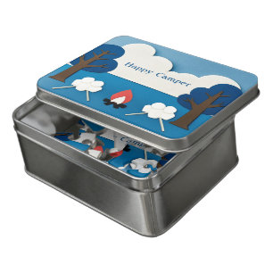 Personalized Happy Camper Campfire Smores Camping  Jigsaw Puzzle