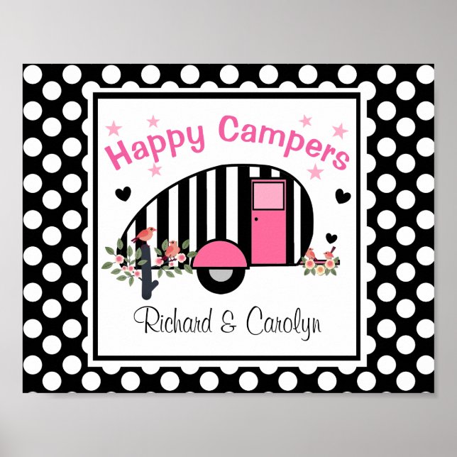 Personalized Happy Campers Poster (Front)