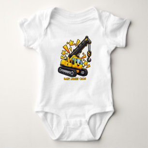 Personalized Happy Crane Baby Bodysuit