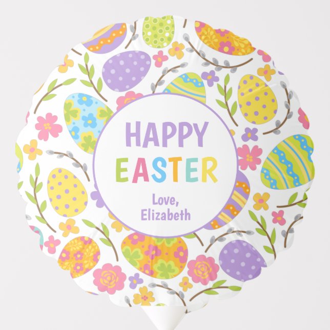 Personalized Happy Easter Balloon (Front)