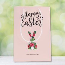 Personalized Happy Easter Bunny Gift Bag