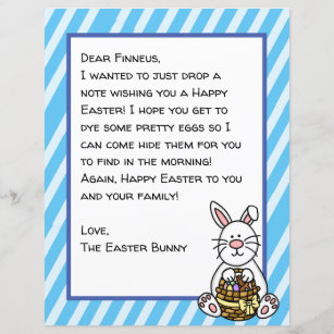 easter bunny letter template