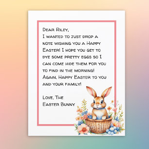 Personalized Happy Easter Bunny Letter