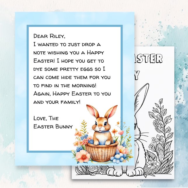 Personalized Happy Easter Bunny Letter   (Creator Uploaded)