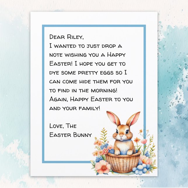 Personalized Happy Easter Bunny Letter   (Creator Uploaded)