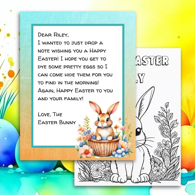 Personalized Happy Easter Bunny Letter   (Creator Uploaded)
