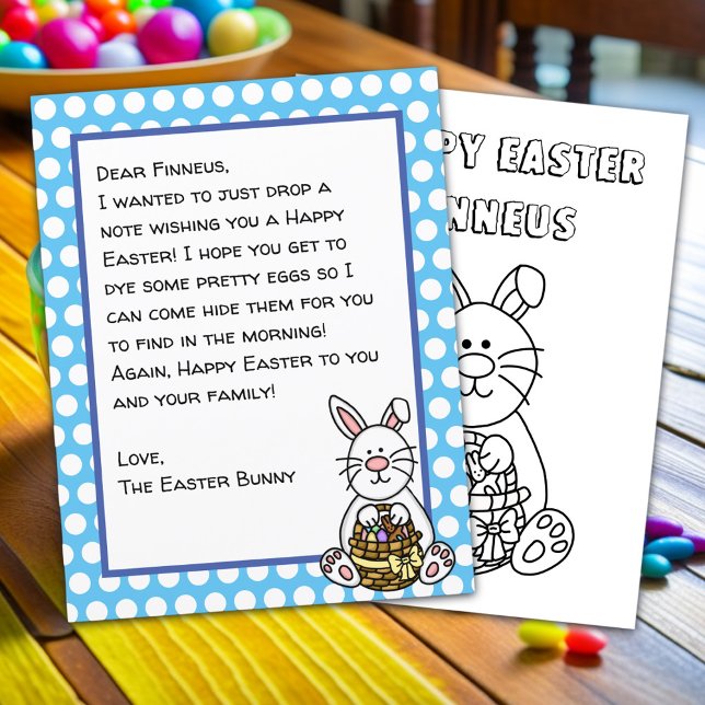 Personalized Happy Easter Bunny Letter   (Creator Uploaded)