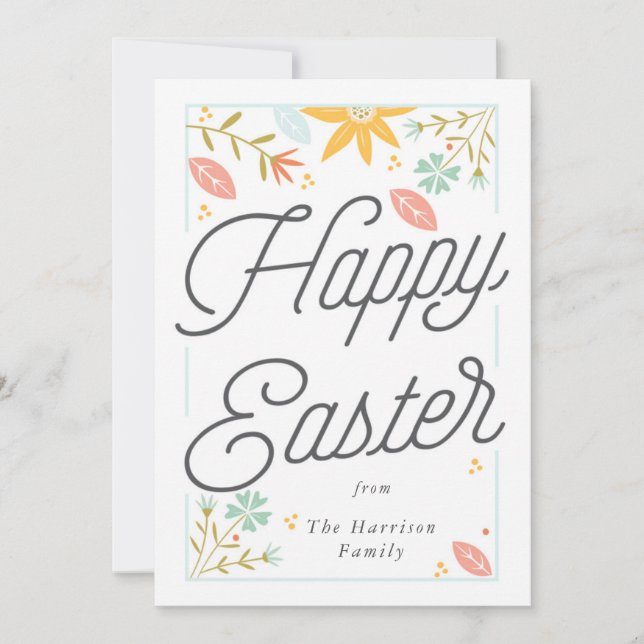 Personalized Happy Easter Card (Front)