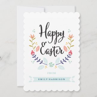 Personalized Happy Easter Card