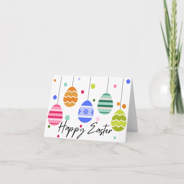 Personalized Happy Easter Cards, Easter Egg Card (Front)