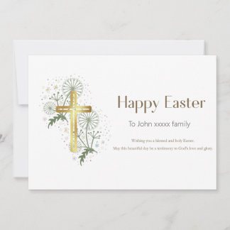 Personalized Happy Easter Christian Card 