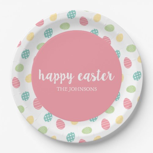 Personalized Happy Easter Egg Paper Plates