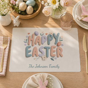 Personalized Happy Easter Family Placemat