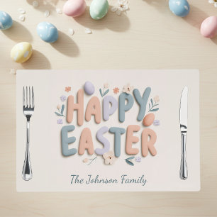 Personalized Happy Easter Family Placemat
