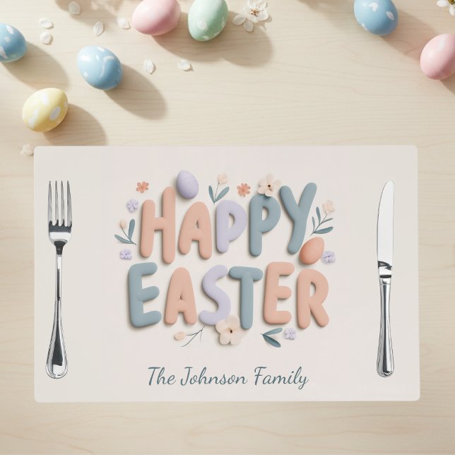 Personalized Happy Easter Family Placemat (Creator Uploaded)