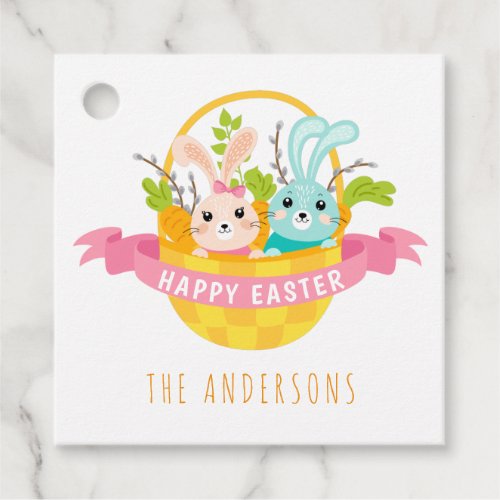 Personalized Happy Easter Favor Tags
