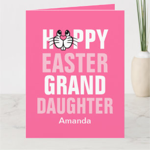 Personalized Happy Easter Granddaughter Photo Card