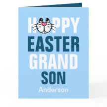 Personalized Happy Easter Grandson Photo