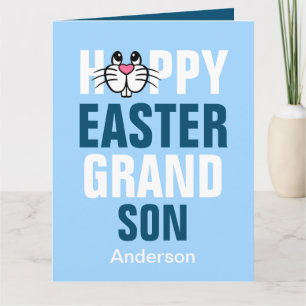 Personalized Happy Easter Grandson Photo Card