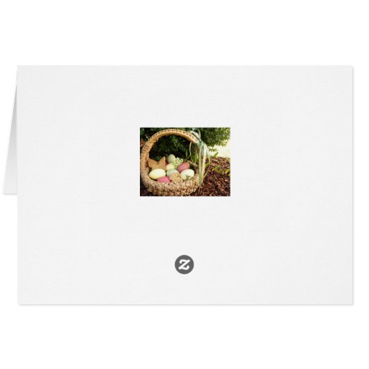 Personalized Happy Easter Little Lamb Easter Card (Back Horizontal)