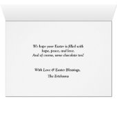 Personalized Happy Easter Little Lamb Easter Card (Inside Horizontal (Bottom))