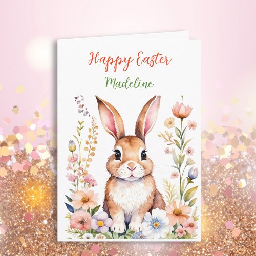 Personalized Happy Easter Plus Coloring Page   Card