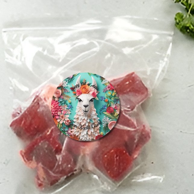 Personalized Happy Eid al Adha Classic Round Sticker (Creator Uploaded)