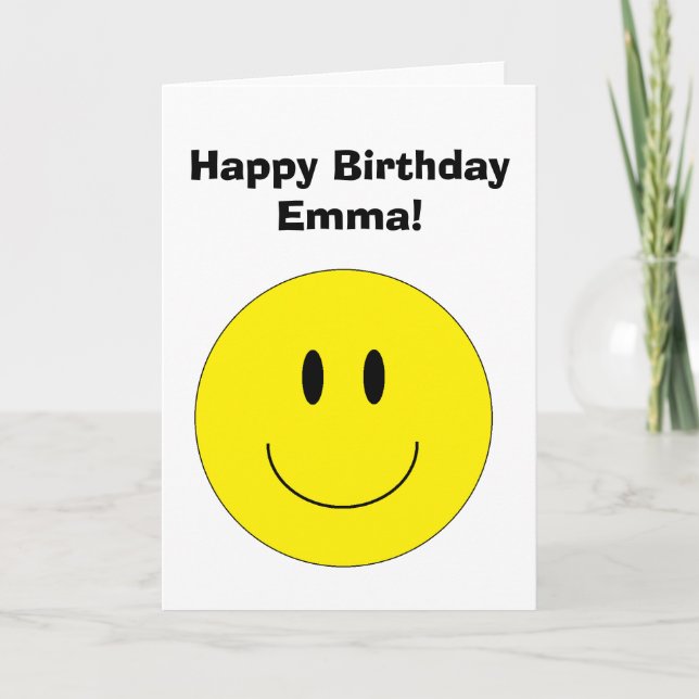 Personalized "Happy Face" Greeting Card (Front)