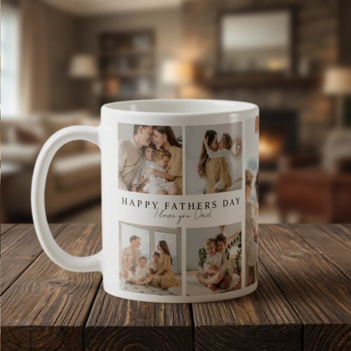 Personalized Happy Father’s Day Photo Collage Mug