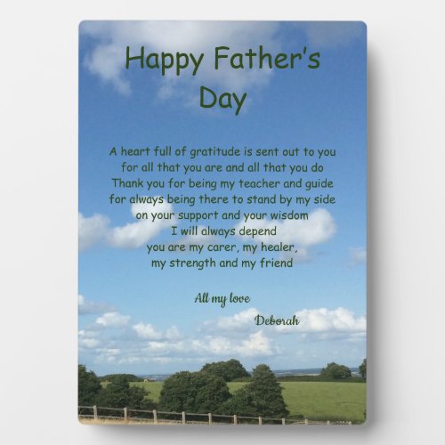 Personalized Happy Fathers Day Plaque