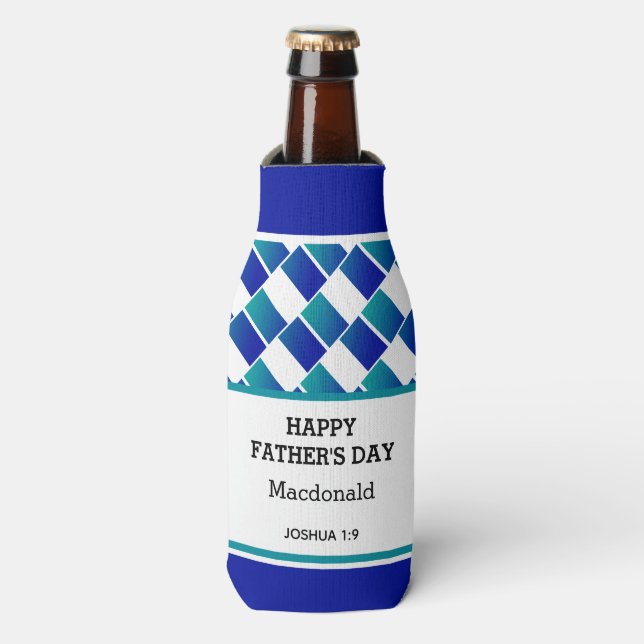 Personalized HAPPY FATHER'S DAY Custom Scripture Bottle Cooler (Bottle Front)
