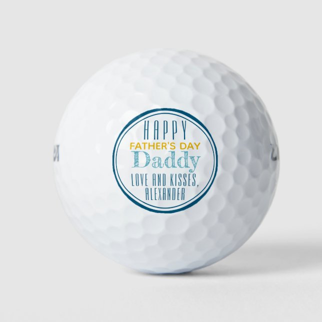 Personalized Happy Father's Day Golf Balls (Front)