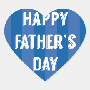 Personalized Happy Fathers Day Heart Heart Sticker