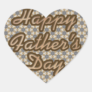 Personalized Happy Fathers Day Heart Heart Sticker