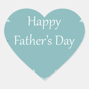 Personalized Happy Fathers Day Heart Heart Sticker