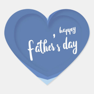 Personalized Happy Fathers Day Heart Heart Sticker