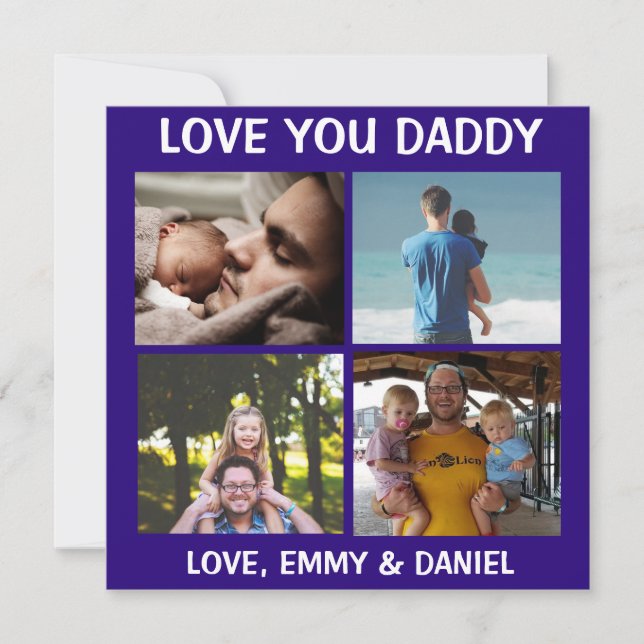 Personalized Happy Father's Day Love You Photo   (Front)