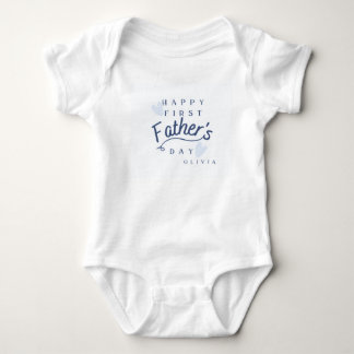 Personalized Happy First Father's Day Baby Bodysuit