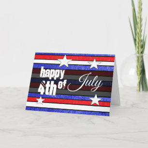 Personalized Happy Fourth of July Patriotic Card