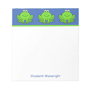 Personalized Happy Frogs Notepad
