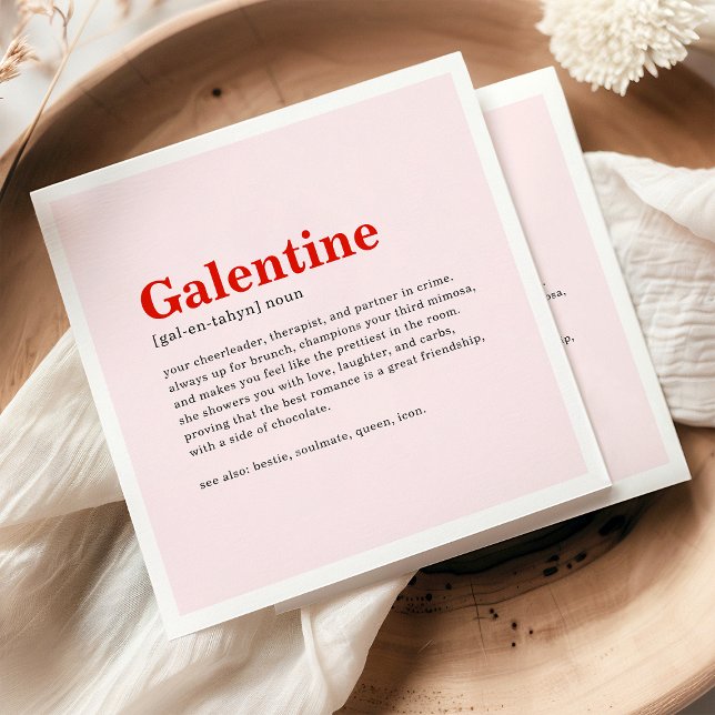 Personalized Happy Galentine's Day Party Napkins (Creator Uploaded)