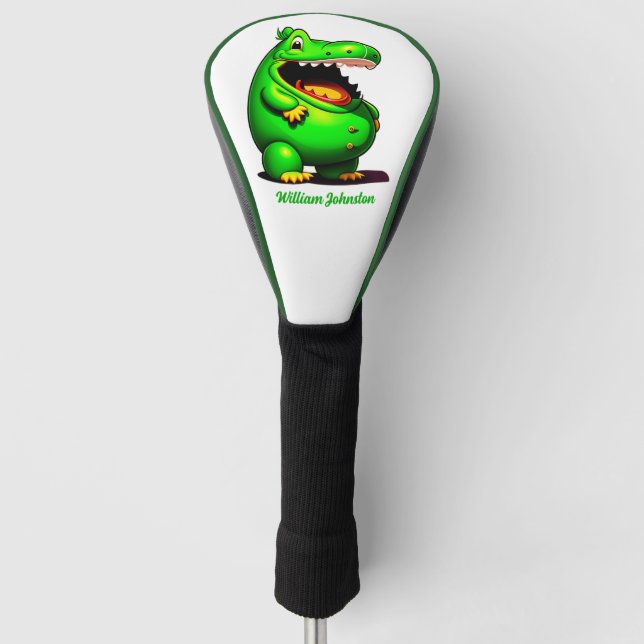 Personalized Happy Gator Golf Driver Head Cover (Front)