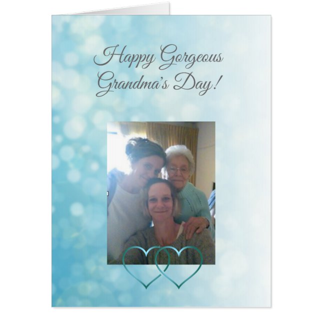 Personalized Happy Gorgeous Grandma Day Card (Front)