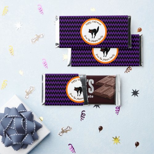Personalized Happy Halloween Cat Trick or Treat Hershey Bar Favors