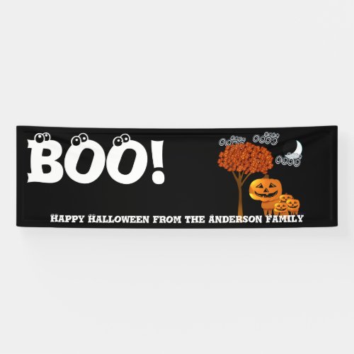 Personalized Happy Halloween From Your Family Banner